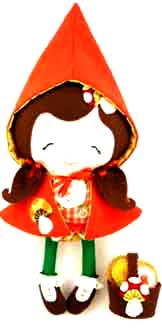 a ridiculously cute red riding hood doll