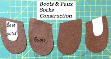sewing doll's boots and socks