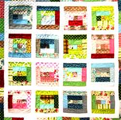 made from scraps colorful quilt