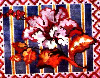 little pink flower stitching pattern