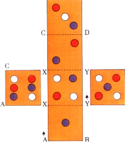 diagram C for sewing rug dice