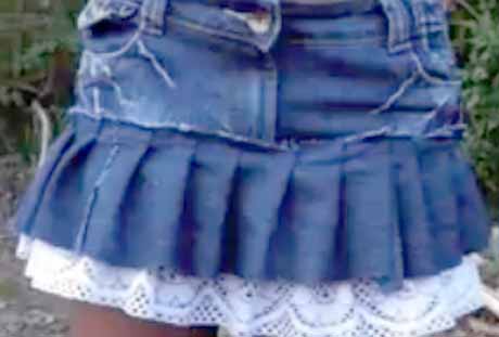 simple diy ruffled jeans skirt
